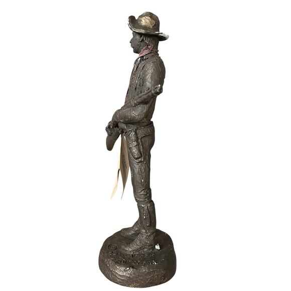 Michael Garman Stage Driver Sculpture Vintage 1987 Cowboy Bronzetone Statue READ - Picture 3 of 16